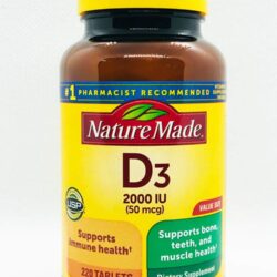 Viên uống bổ sung Vitamin D3 Nature Made Vitamin D3 2000IU (50mcg) 220 Tablets 6 vien uong bo sung vitamin d3 nature made vitamin d3 2000iu 50mcg 220 tablets kd