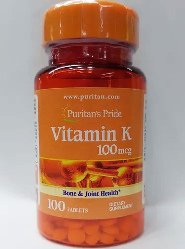 Viên uống bổ sung Vitamin K tốt cho xương khớp Puritan’s Pride Vitamin K 100mcg 100 viên - Ảnh 2