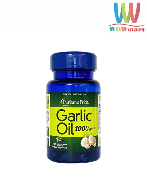 Viên uống tinh dầu tỏi Puritan’s Pride Garlic Oil 1000mg 100 viên