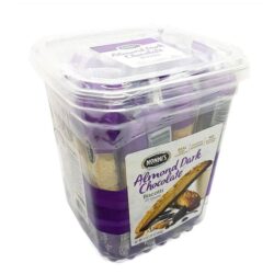 banh quy socola den hanh nhan nonnis almond dark chocolate biscotti 943g hop 25 cai kd