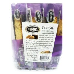 banh quy socola den hanh nhan nonnis almond dark chocolate biscotti 943g hop 25 cai ke