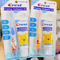 Combo kem và bàn chải đánh răng cho bé Crest Training Toothpaste Kit Disney Baby 45g 6 combo kem va ban chai danh rang cho be crest training toothpaste kit disney baby 45g kd