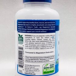 Viên uống bổ sung Magie Nature’s Truth Magnesium Glycinate 665mg 150 Capsules 11 ho tro co xuong va than kinh voi magie natures truth magnesium glycinate 665mg 150 capsules k19723d