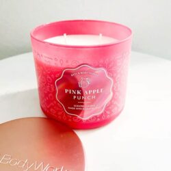 Nến thơm 3 tim Bath & Body Works Pink Apple Punch 411g 6 nen thom 3 tim bath body works white barn pink apple punch 411g kc