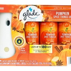Set máy xịt thơm phòng tự động Glade chạy pin + 3 chai tinh dầu (Pumpkin Spice Things Up) 5 set may xit thom phong tu dong glade chay pin 3 chai tinh dau pumpkin spice things up kc