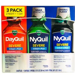 Siro cảm Vicks DayQuil & NyQuil Cold & Flu Severe 354ml x3 chai (1 Day + 2 Night Original Flavor) 6 siro cam vicks dayquil nyquil cold flu severe 354ml x3 chai 1 day 2 night original flavor kd