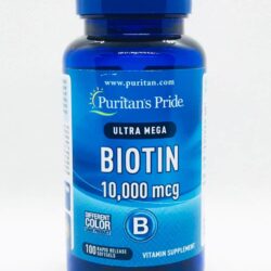 Viên uống hỗ trợ mọc tóc, ngăn rụng tóc Puritan's Pride Biotin 10000mcg 100 Softgels 8 vien uong ho tro moc toc ngan rung toc puritans pride biotin 10000mcg 100 softgels kna