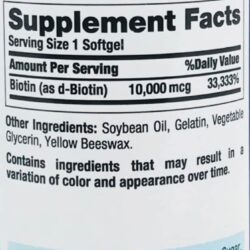 Viên uống hỗ trợ mọc tóc, ngăn rụng tóc Puritan's Pride Biotin 10000mcg 100 Softgels 13 vien uong ho tro moc toc ngan rung toc puritans pride biotin 10000mcg 100 softgels knf