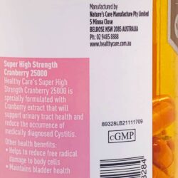 vien uong nam viet quat ho tro duong tiet nieu healthy care cranberry 25000 90 capsules knf