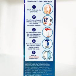 dung dich khu trung contact lens clear care plus hydraglyde 355ml ke