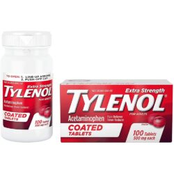 Viên uống Tylenol Acetaminophen Extra Strength 500mg 100 Coated Tablets 10 giam dau ha sot tylenol acetaminophen extra strength 500mg 100 coated tablets kg