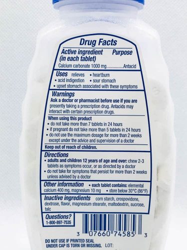Kẹo ngậm giảm đầy hơi khó tiêu Tums Antacid 1000mg Peppermint 72 viên 10 keo ngam giam day hoi kho tieu tums antacid 1000mg peppermint 72 vien kb