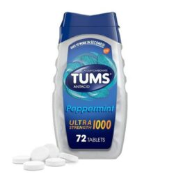 Kẹo ngậm giảm đầy hơi khó tiêu Tums Antacid 1000mg Peppermint 72 viên 7 keo ngam giam day hoi kho tieu tums antacid 1000mg peppermint 72 vien kc
