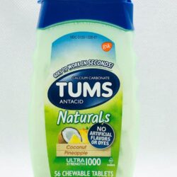 Kẹo ngậm giảm đầy hơi khó tiêu Tums Antacid Naturals Coconut Pineapple 1000mg 56 viên 6 keo ngam giam day hoi kho tieu tums antacid naturals coconut pineapple 1000mg 56 vien kb