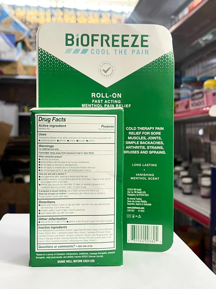 Set dầu lạnh xoa bóp giảm đau nhanh Biofreeze Roll On 89ml x2 - Ảnh 3
