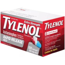 Viên uống Tylenol Acetaminophen Extra Strength 500mg 100 Gelcaps 6 vien uong giam dau ha sot tylenol acetaminophen extra strength 500mg 100 gelcaps ka