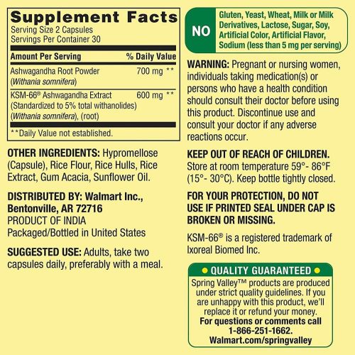 Viên uống nhân sâm Ấn Độ Spring Valley Ashwagandha 1300mg 60 viên 16 vien uong nhan sam an do spring valley ashwagandha 1300mg 60 vien ka