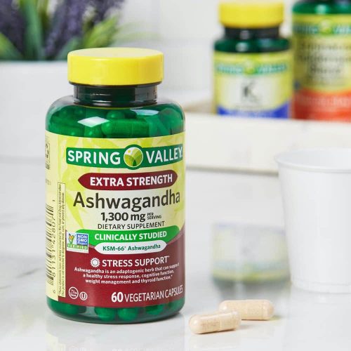 Viên uống nhân sâm Ấn Độ Spring Valley Ashwagandha 1300mg 60 viên 17 vien uong nhan sam an do spring valley ashwagandha 1300mg 60 vien kc