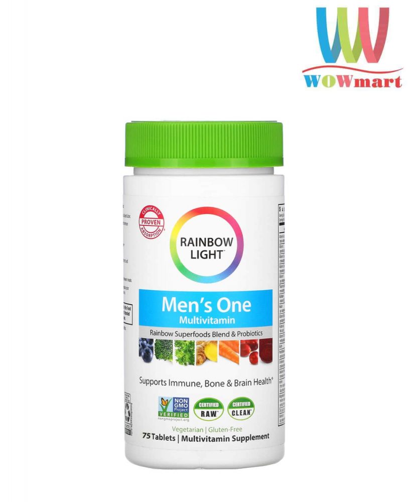 Vitamin cho nam Rainbow Light Men’s One Multivitamin 75 Tablets ...