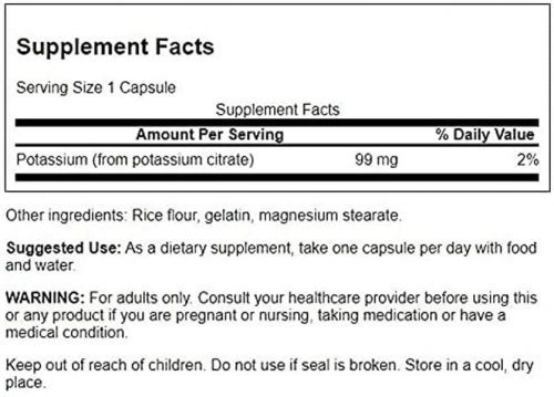 Bổ sung năng lượng, hỗ trợ tim mạch Swanson Potassium Citrate 99mg 120 Capsules 13 bo sung nang luong ho tro tim mach swanson potassium citrate 99mg 120 capsules kb