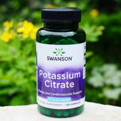 Bổ sung năng lượng, hỗ trợ tim mạch Swanson Potassium Citrate 99mg 120 Capsules 12 bo sung nang luong ho tro tim mach swanson potassium citrate 99mg 120 capsules kc
