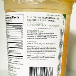 Bột nghệ hữu cơ Feel Good USDA Organic Turmeric Powder 453g (175mg Curcuminoids) 6 bot nghe huu co feel good usda organic turmeric powder 453g 175mg curcuminoids kb