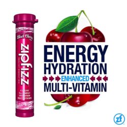 Bột Vitamin bổ sung năng lượng Zipfizz Healthy Energy Drink Mix (Black Cherry) 20 ống 13 bot vitamin bo sung nang luong zipfizz healthy energy drink mix black cherry 20 ong ka