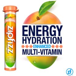 Bột Vitamin bổ sung năng lượng Zipfizz Healthy Energy Drink Mix (Peach Mango) 20 ống 9 bot vitamin bo sung nang luong zipfizz healthy energy drink mix peach mango 20 ong kc