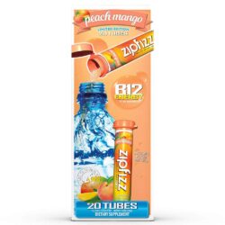 Bột Vitamin bổ sung năng lượng Zipfizz Healthy Energy Drink Mix (Peach Mango) 20 ống 7 bot vitamin bo sung nang luong zipfizz healthy energy drink mix peach mango 20 ong ke