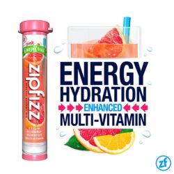 Bột Vitamin bổ sung năng lượng Zipfizz Healthy Energy Drink Mix (Pink Grapefruit) 20 ống 8 bot vitamin bo sung nang luong zipfizz healthy energy drink mix pink grapefruit 20 ong kd