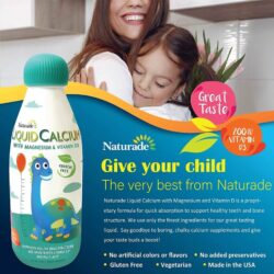 canxi nuoc cho be naturade liquid calcium magnesium vitamin d3 474ml ka