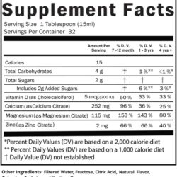 canxi nuoc cho be naturade liquid calcium magnesium vitamin d3 474ml ke