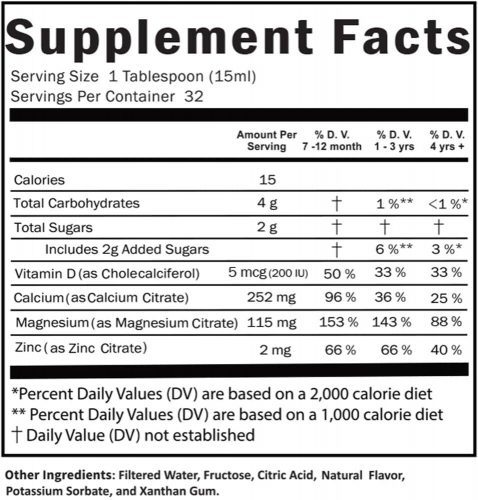 canxi nuoc cho be naturade liquid calcium magnesium vitamin d3 474ml ke