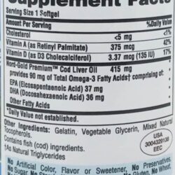 dau gan ca tuyet puritans pride cod liver oil 415mg 100 softgels knf