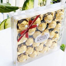 Hộp Socola cao cấp của Mỹ Ferrero Rocher Chocolate Nơ đỏ 24 viên 8 hop socola cao cap cua my ferrero rocher chocolate no do 24 vien ka