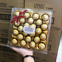 Hộp Socola cao cấp của Mỹ Ferrero Rocher Chocolate Nơ đỏ 24 viên 13 hop socola cao cap cua my ferrero rocher chocolate no do 24 vien kf