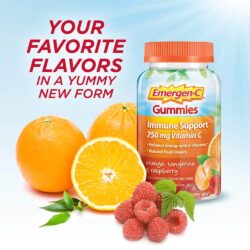 Kẹo dẻo bổ sung Vitamin C Emergen-C Gummies Immune Vitamin C 750mg 45 viên (Orange, Tangerine, Raspberry) 5 keo deo bo sung vitamin c emergen c gummies immune vitamin c 750mg 45 vien orange tangerine raspberry ka
