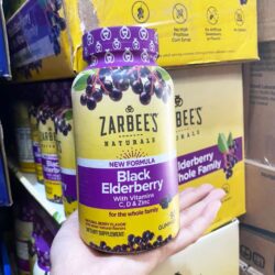 keo deo bo sung vitamin zarbees black elderberry vitamin c d zinc 90 gummies kc