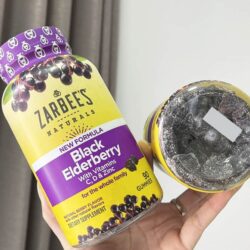 keo deo bo sung vitamin zarbees black elderberry vitamin c d zinc 90 gummies kd