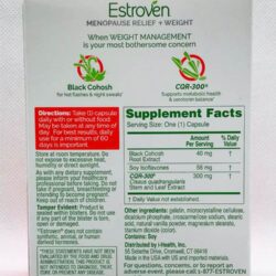 Kiểm soát cân nặng + Cân bằng nội tiết tố cho phụ nữ tiền mãn kinh Estroven Menopause Relief + Weight 30 viên 10 kiem soat can nang can bang noi tiet to cho phu nu tien man kinh estroven menopause relief weight 30 vien kc