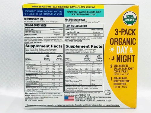 Siro ho cho trẻ em HoneyWorks Kids Organic Cough Syrup Day & Night 118ml x3 19 siro ho cho tre em honeyworks kids organic cough syrup day night 118ml x3 ka