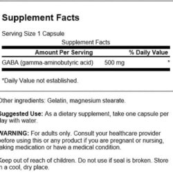 Viên uống bổ não, giảm stress Swanson GABA 500mg 100 Capsules 10 vien uong bo nao giam stress swanson gaba 500mg 100 capsules kd