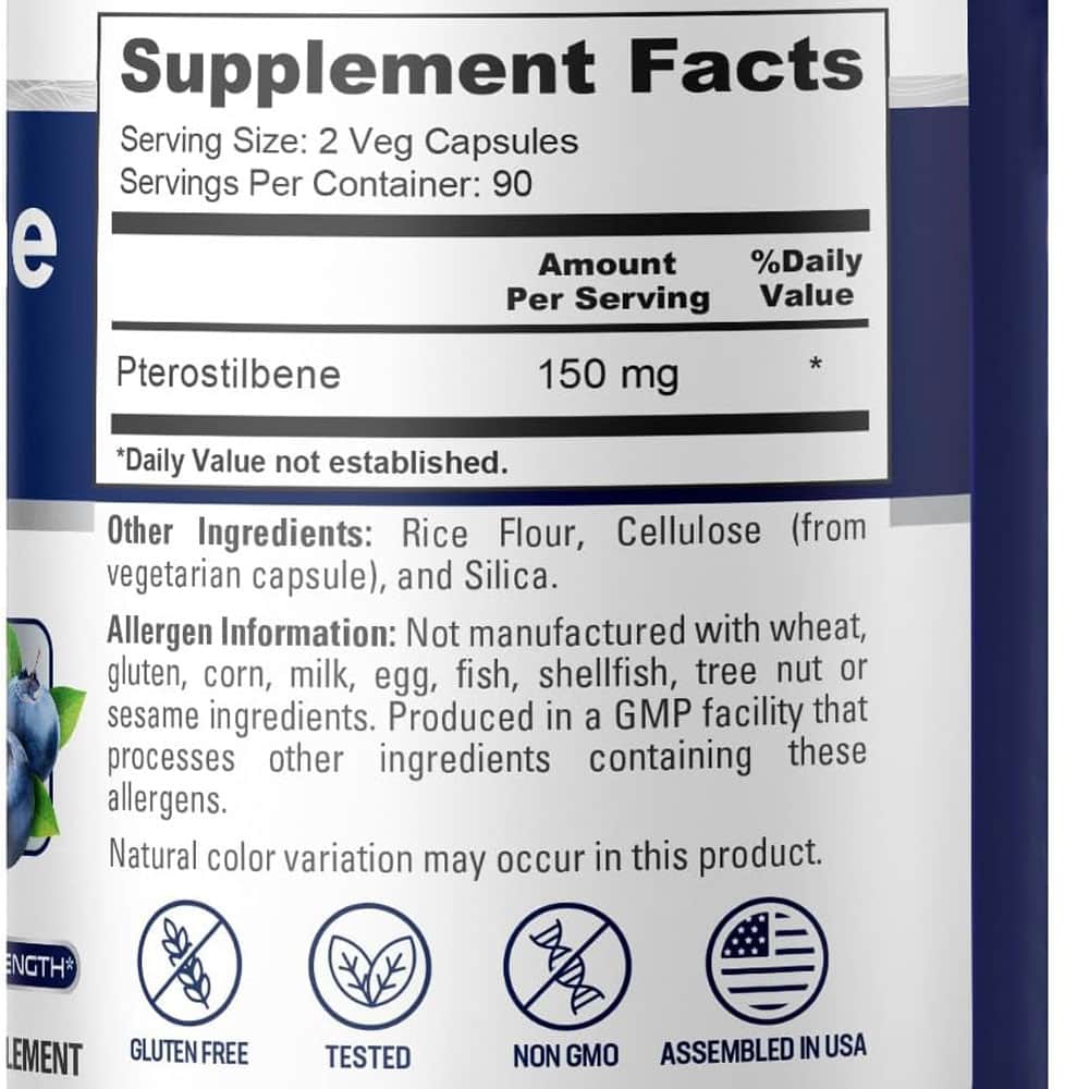 Viên uống chống lão hóa, kéo dài tuổi thọ NusaPure Pterostilbene 150mg ...