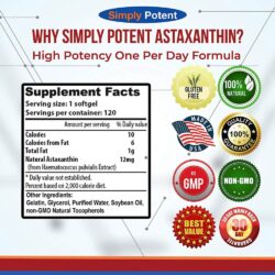 vien uong chong oxy hoa simply potent astaxanthin 12mg 120 softgels kd