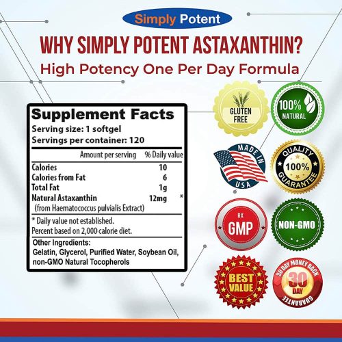 vien uong chong oxy hoa simply potent astaxanthin 12mg 120 softgels kd