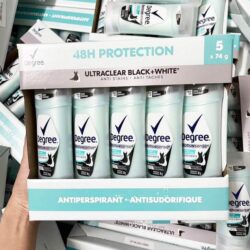 Lăn khử mùi nữ Degree Motionsense Ultra Clear Black White 74g x5 14 lan khu mui nu degree motionsense ultra clear black white 74g x5 kc