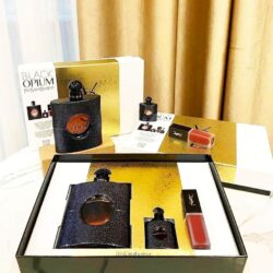 Set nước hoa Yves Saint Laurent Black Opium EDP 90ml + 7.5ml + Lipstick 206 9 set nuoc hoa yves saint laurent black opium edp 90ml 7 5ml lipstick 206 ka