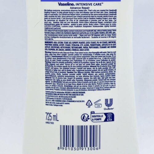 sua duong the vaseline intensive care advanced repair 725ml lightly scented 130326 kc