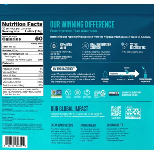 Bột điện giải Liquid I.V. Hydration Multiplier 30 gói (Lemon Lime) 11 bot dien giai liquid i v hydration multiplier 30 goi lemon lime 220126 kb