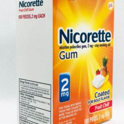 keo cai thuoc nicorette gum fruit chill 2mg 100 vien ke